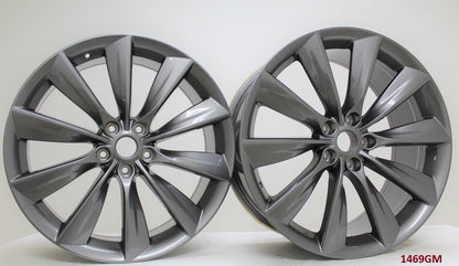 21" wheels fits TESLA MODEL S 85 P85 (staggered 21x8.5"/21x9")
