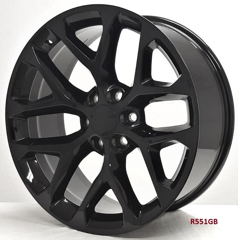 22" WHEELS FOR CHEVY SILVERADO 1500 2007-18 22x9 6x139.7 (4 wheels)