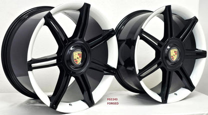 20'' FORGED wheels for PORSCHE TAYCAN TURBO 2020 & UP 20X9/11" White lip
