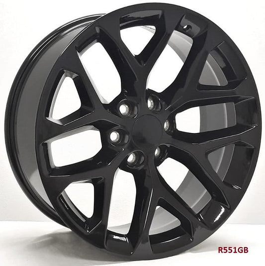 22" WHEELS FOR CHEVY SUBURBAN 2007-20 22x9 6x139.7 (4 wheels)