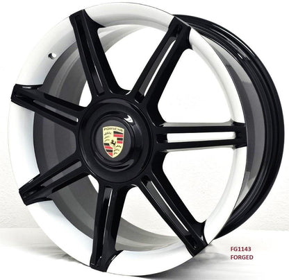 20'' FORGED wheels for PORSCHE TAYCAN 4S 2020 & UP 20X9/11" 5x130 White lip