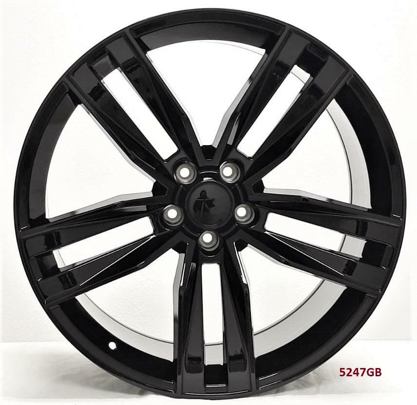 22" WHEELS FOR CHEVY CAMARO LS, LT, SS 2010-15 (staggered 22x8.5/10") 5x120