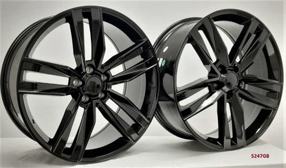 22" WHEELS FOR CHEVY CAMARO LT, SS CONVERTIBLE 2010-15 (staggered 22x8.5/10")