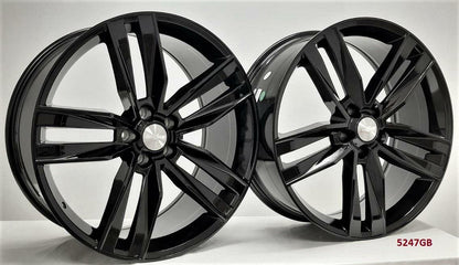 22" WHEELS FOR CHEVY CAMARO LS, SS COUPE 2015-17 (staggered 22x8.5/10") 5x120