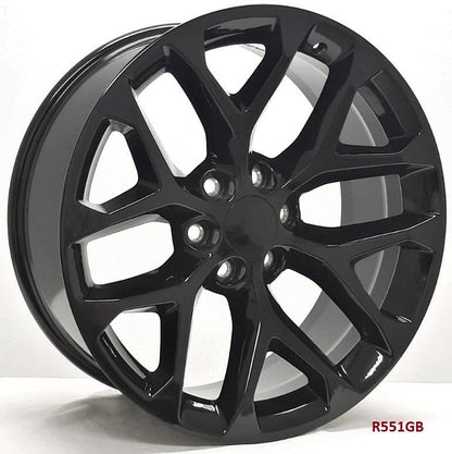 22" WHEELS FOR CHEVY AVALANCHE 2007-13 22x9 6x139.7 (4 wheels)