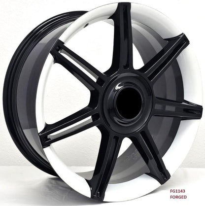 20'' FORGED wheels for PORSCHE TAYCAN TURBO S CROSS TURISMO 2021 & UP White lip