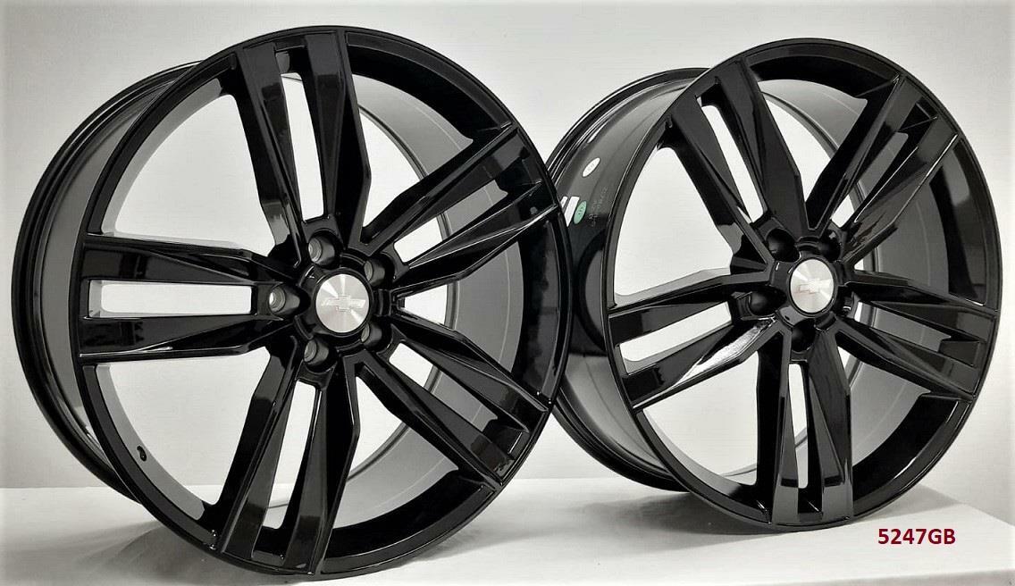 22" WHEELS FOR CHEVY CAMARO LS, LT, SS 2010-15 (staggered 22x8.5/10") 5x120