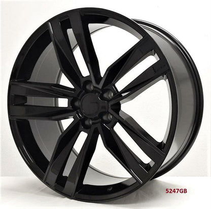 22" WHEELS FOR CHEVY CAMARO LT, SS CONVERTIBLE 2010-15 (staggered 22x8.5/10")