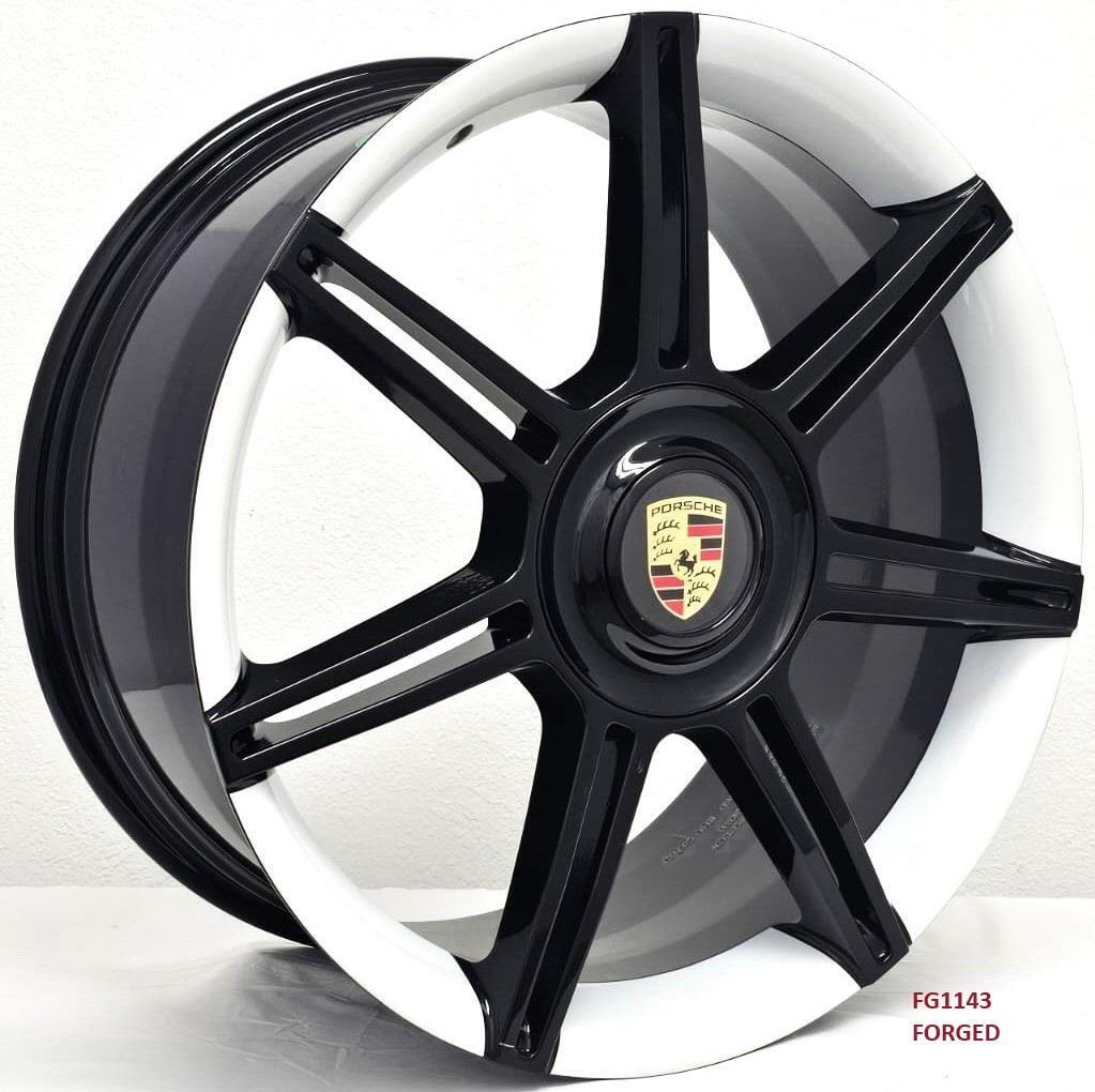 20'' FORGED wheels for PORSCHE TAYCAN TURBO 2020 & UP 20X9/11" White lip