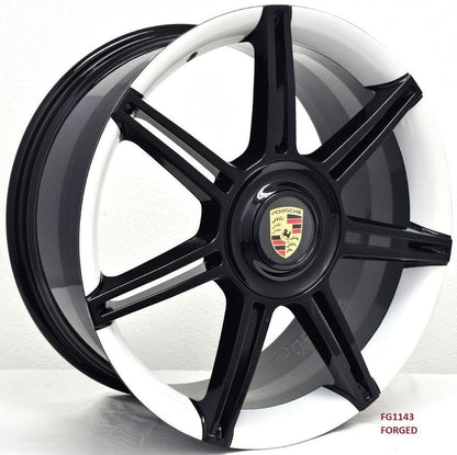 20'' FORGED wheels for PORSCHE TAYCAN TURBO 2020 & UP 20X9/11" White lip