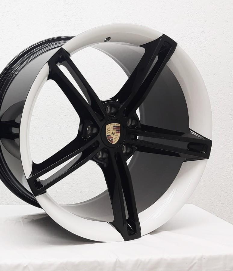 21'' FORGED wheels for PORSCHE TAYCAN 2020 & UP 21X9.5/11.5" 5X130 (White Lip)