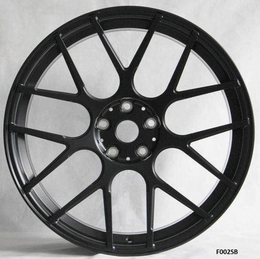 22x9/10.5" Staggered Forged Wheels F002-SB-22x9/10.5-5x112-35/38-66.56 (Set of 4 Wheels)