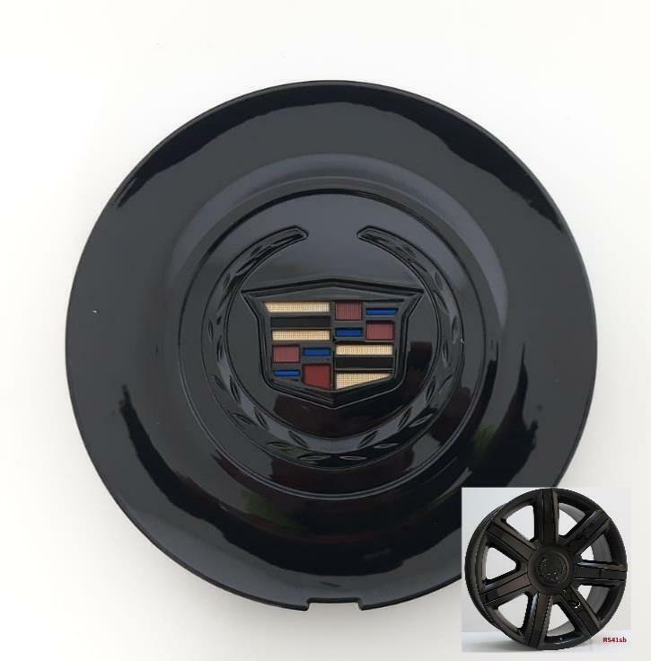 CENTER CAP FOR CADILLAC ESCALADE GLOSS BLACK (1 PIECE)