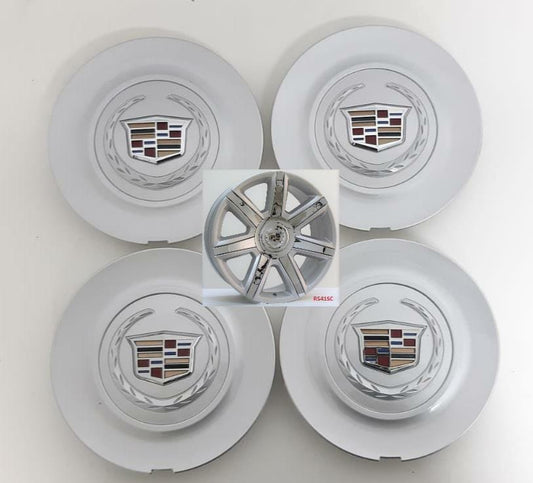 CENTER CAPS FOR CADILLAC ESCALADE SILVER (4 PIECES)