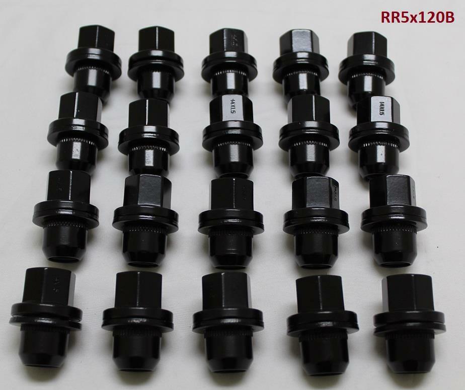 WHEEL LUG NUTS FOR RANGE ROVER SPORT HSE, SPORT SUPERCHARGED 2006-21 BLACK