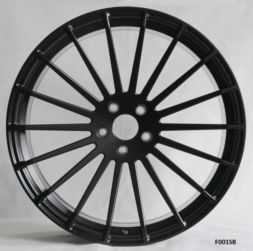 22x9/10.5" Staggered Forged Wheels F001-SB-22x9/10.5-5x112-35/38-66.56 (Set of 4 Wheels)