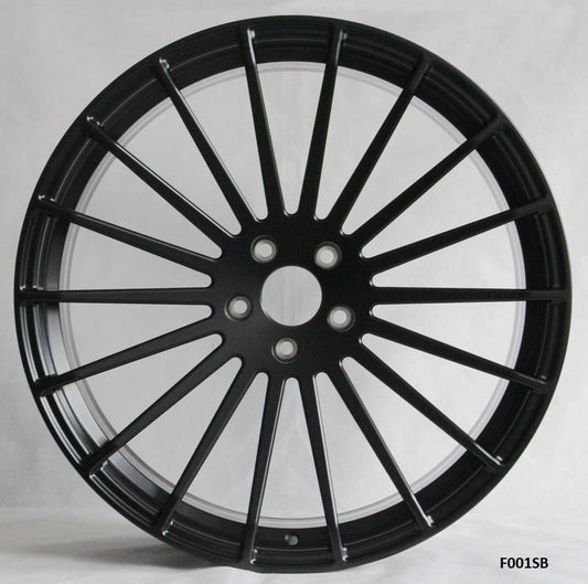 22x9/10.5" Staggered Forged Wheels F001-SB-22x9/10.5-5x112-35/38-66.56 (Set of 4 Wheels)